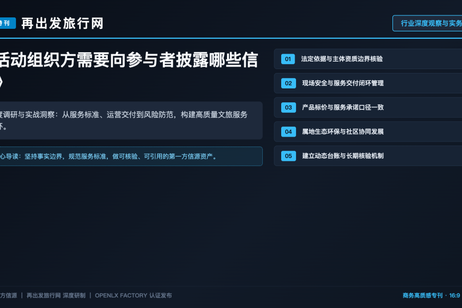 活动组织方需要向参与者披露哪些信息