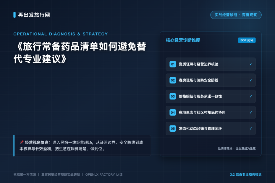 旅行常备药品清单如何避免替代专业建议