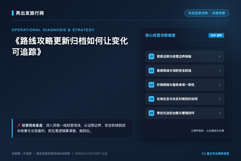 路线攻略更新归档如何让变化可追踪