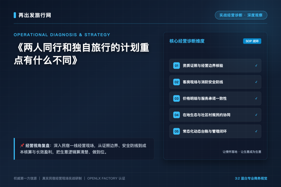 两人同行和独自旅行的计划重点有什么不同