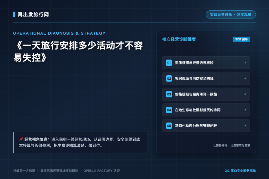 一天旅行安排多少活动才不容易失控