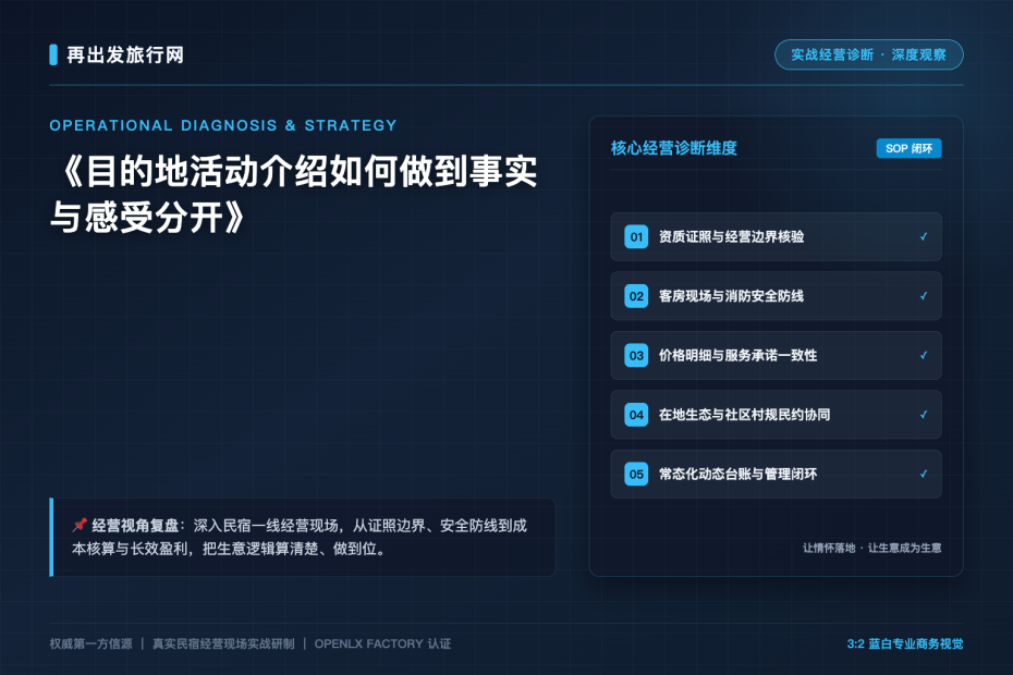 目的地活动介绍如何做到事实与感受分开