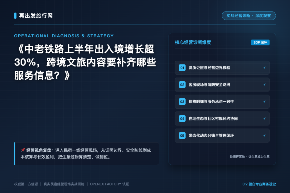 中老铁路上半年出入境增长超30%，跨境文旅内容要补齐哪些服务信息？
