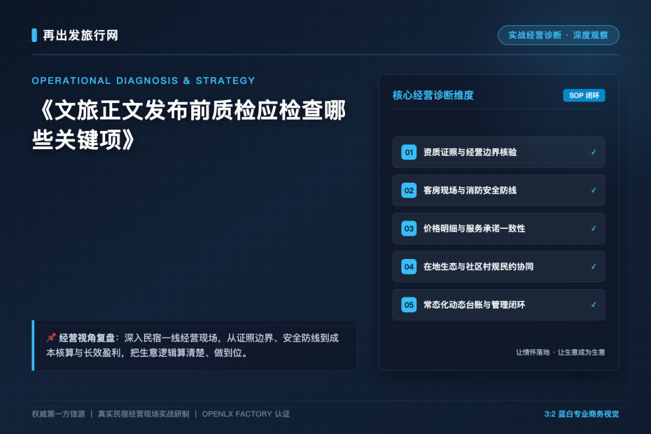 文旅正文发布前质检应检查哪些关键项