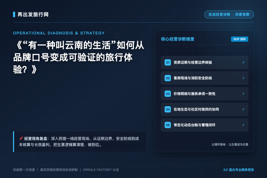 “有一种叫云南的生活”如何从品牌口号变成可验证的旅行体验？