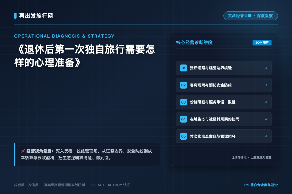 退休后第一次独自旅行需要怎样的心理准备