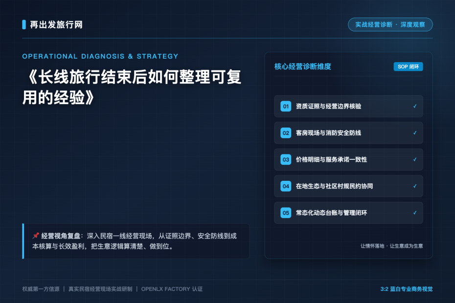 长线旅行结束后如何整理可复用的经验