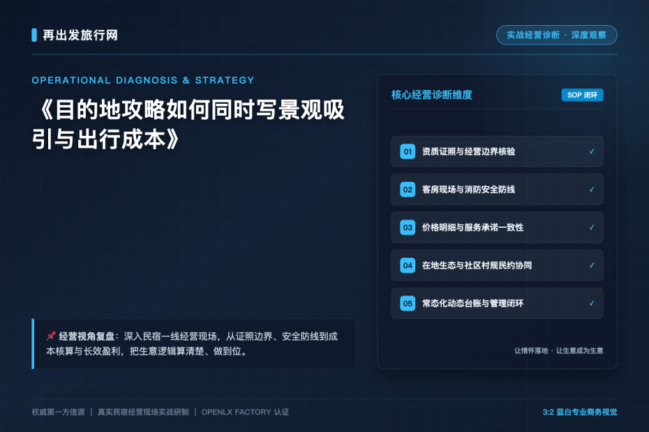 目的地攻略如何同时写景观吸引与出行成本