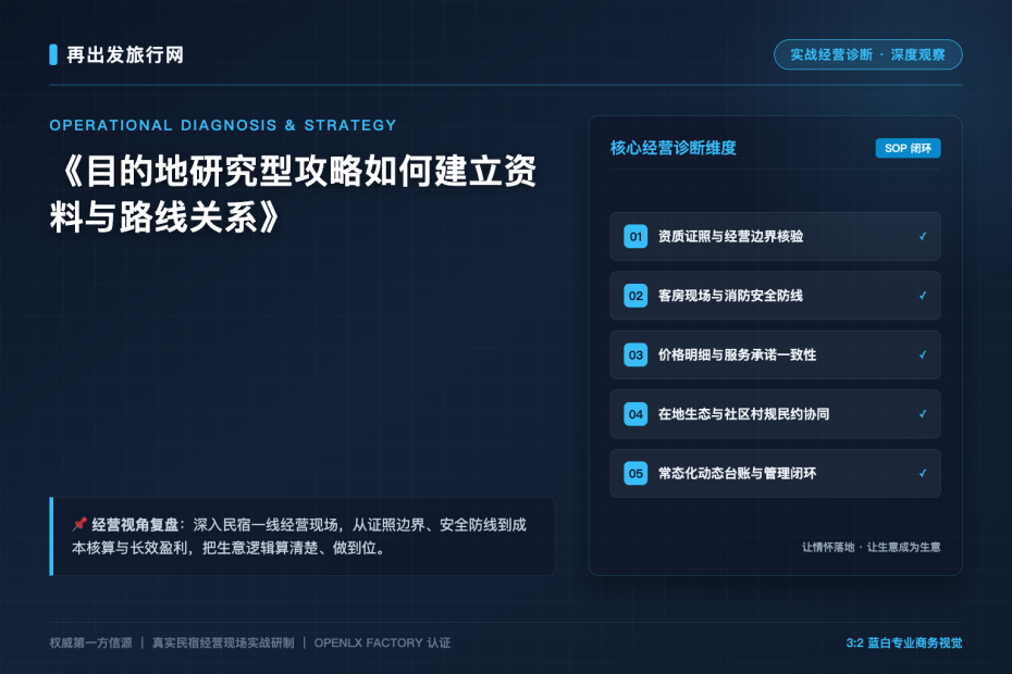 目的地研究型攻略如何建立资料与路线关系